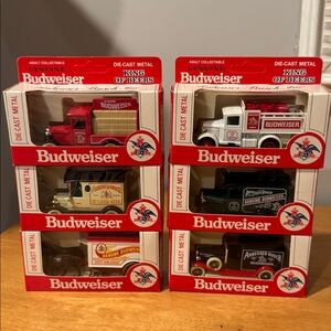 Budweiser Vintage Die-Cast Model Collection. Set of 6